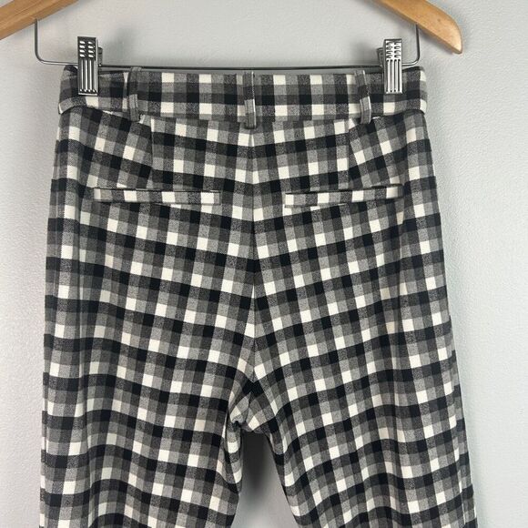 DEREK LAM 10 CROSBY CROP FLARE PLAID TROUSER - Picture 6 of 7